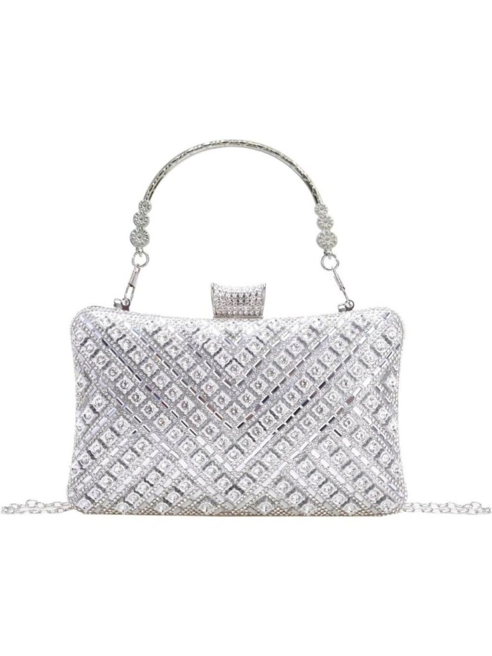 Rhinestone  Purse for Women with Crystal Clasp,Sparkling Evening Bag Handbag